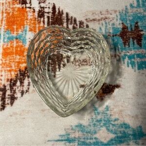 Elegant Clear Heart-Shaped Glass Bowl